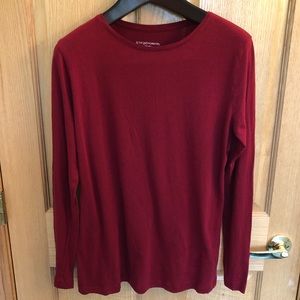 Liz Lange Maternity Long Sleeve T-Shirt Deep Red XXL